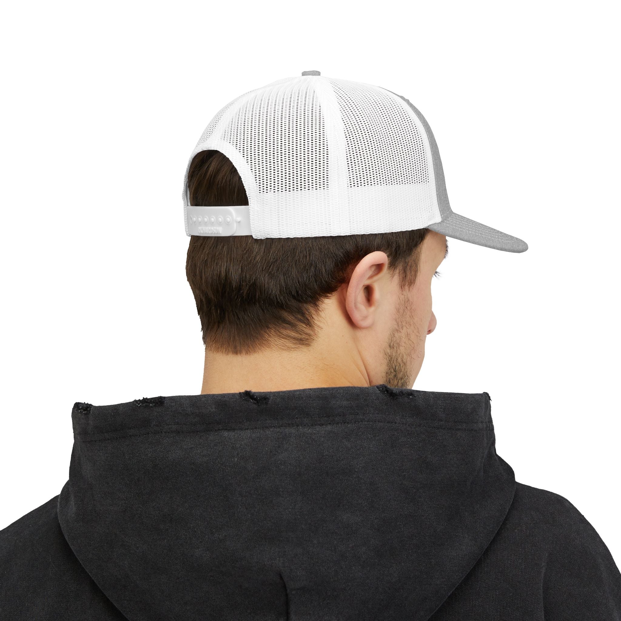 Embroidered Feathered Sun Snapback Trucker Cap