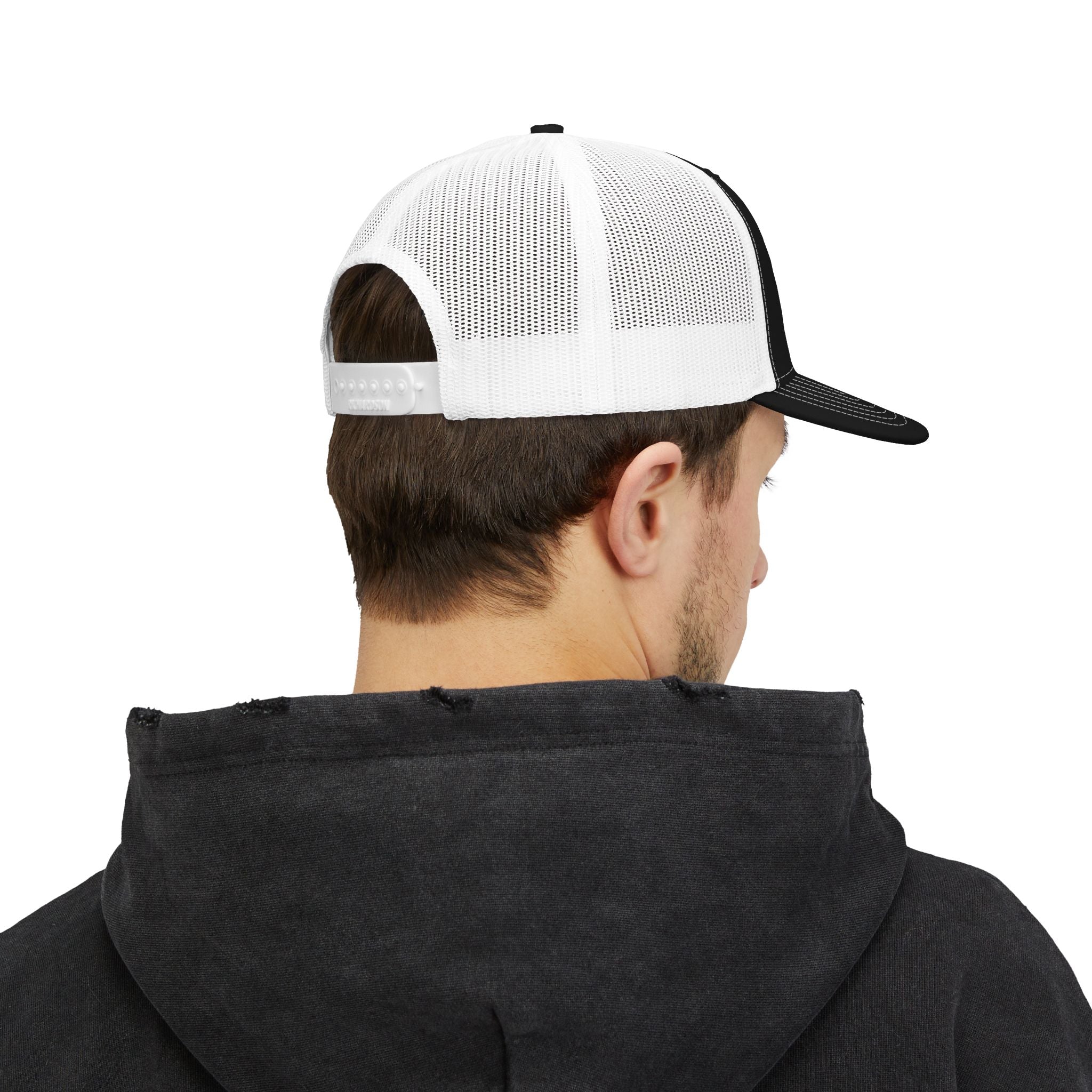 Embroidered Feathered Sun Snapback Trucker Cap