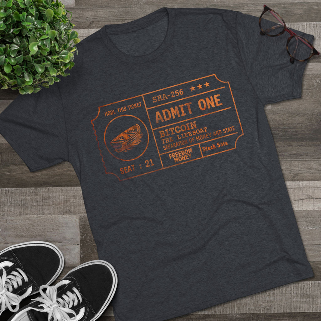 Bitcoin Admission Tee: Ultra Soft, Athletic fit, Modern Length