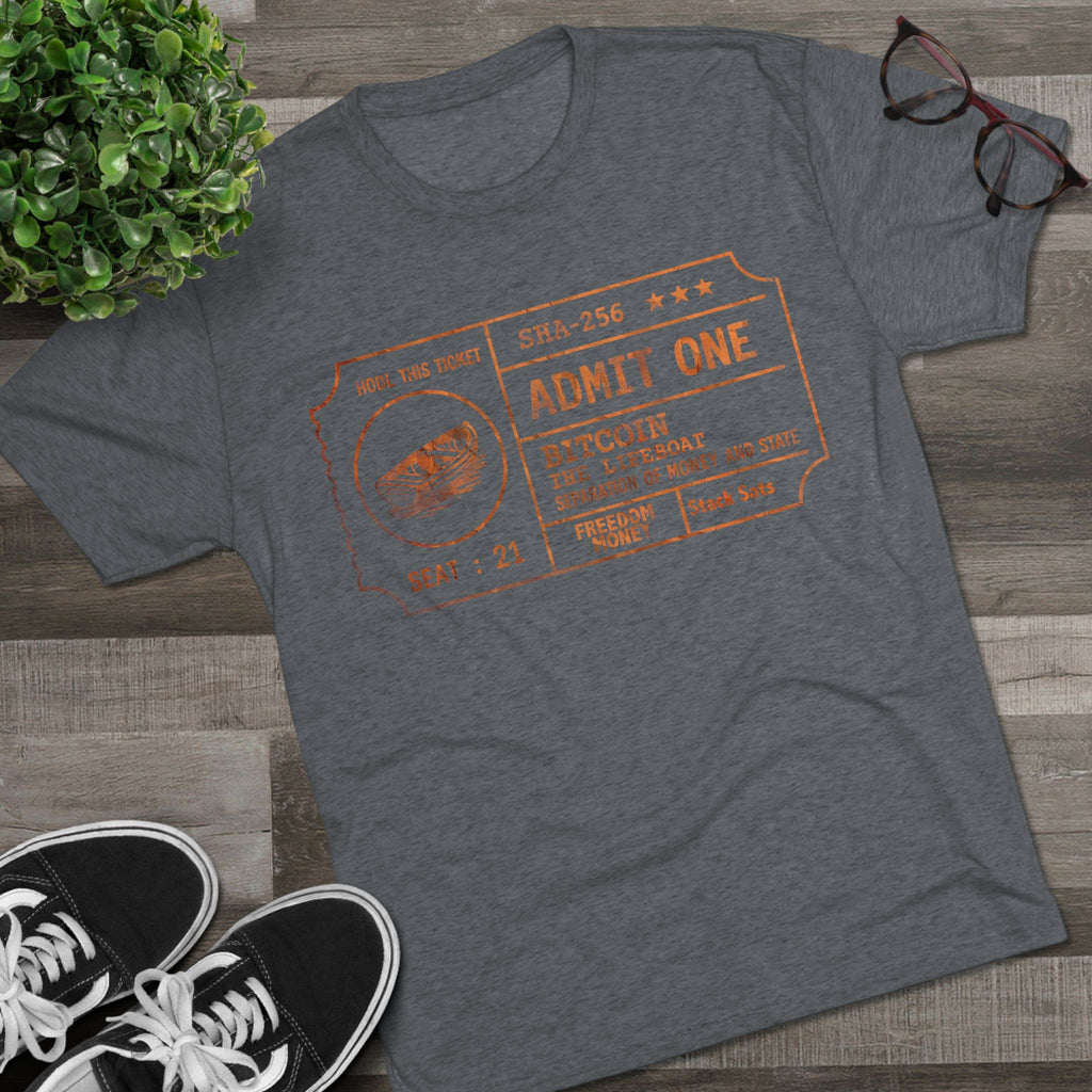 Bitcoin Admission Tee: Ultra Soft, Athletic fit, Modern Length