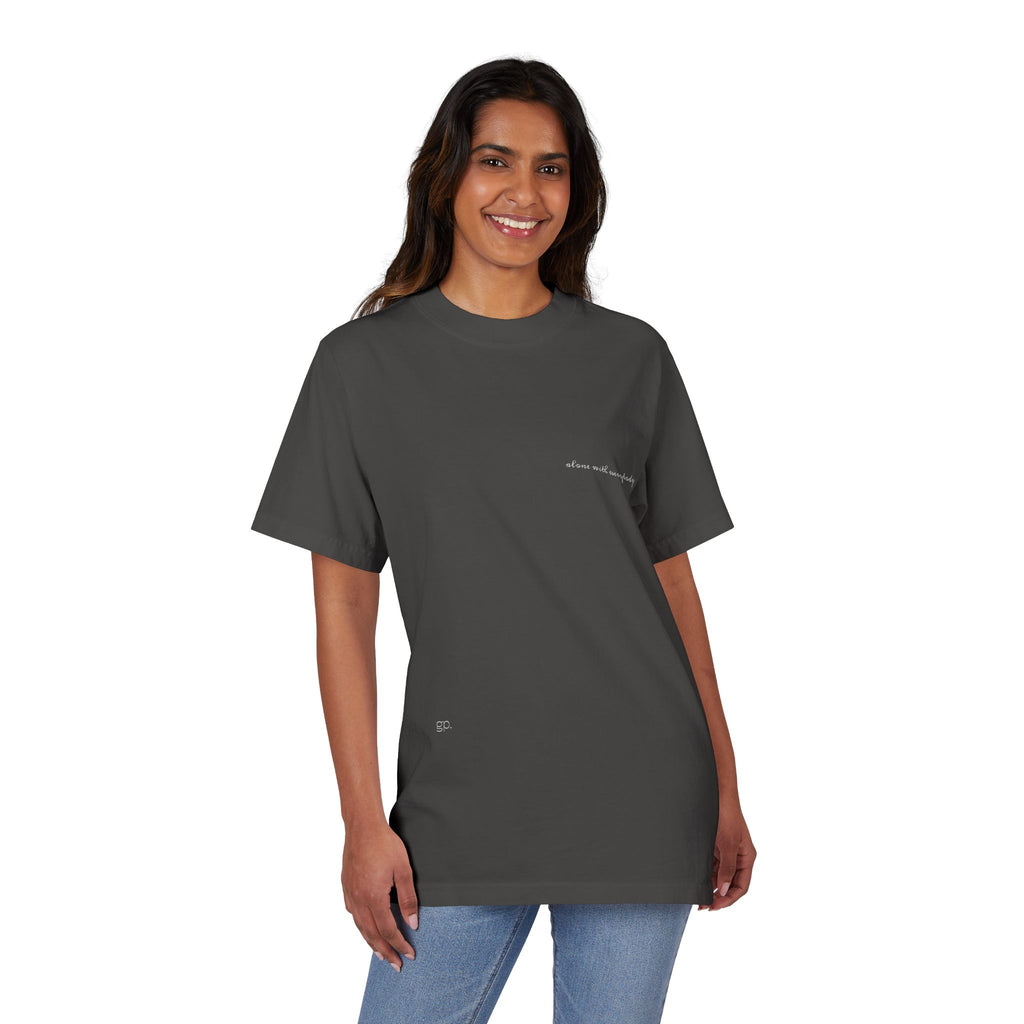 "Alone with Everybody" Washed Drop-Shoulder