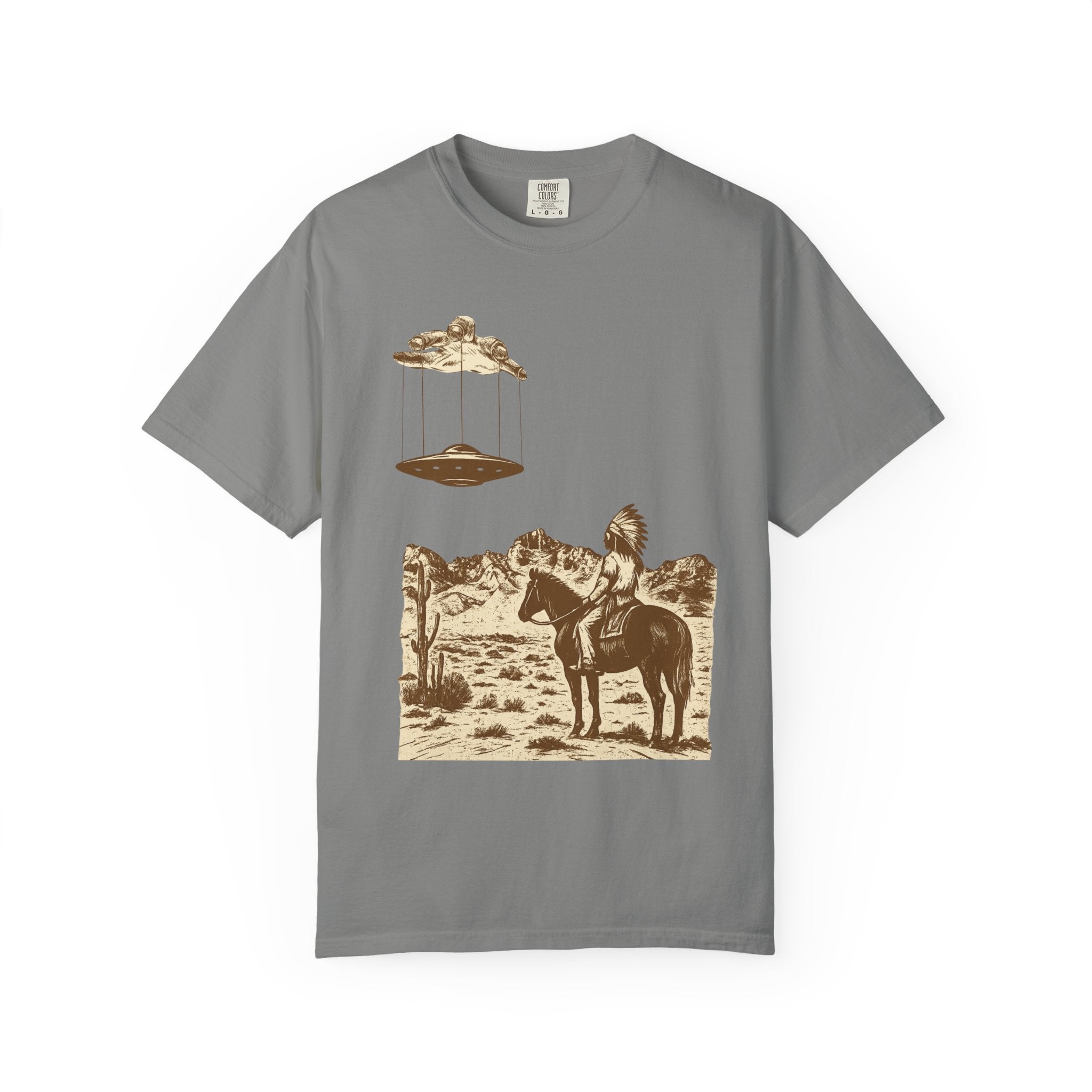 T-Shirt Indian Desert UFO Hand Puppet Design