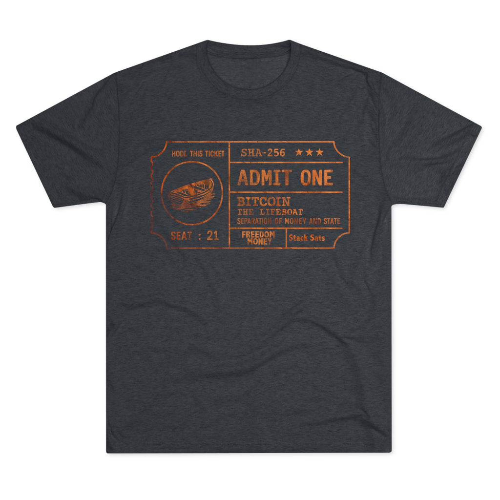 Bitcoin Admission Tee: Ultra Soft, Athletic fit, Modern Length