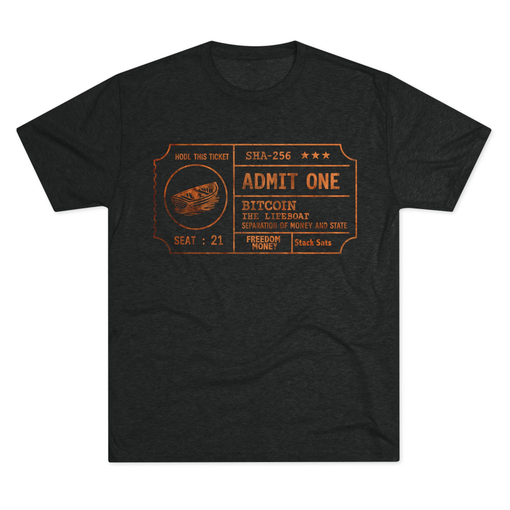 Bitcoin Admission Tee: Ultra Soft, Athletic fit, Modern Length