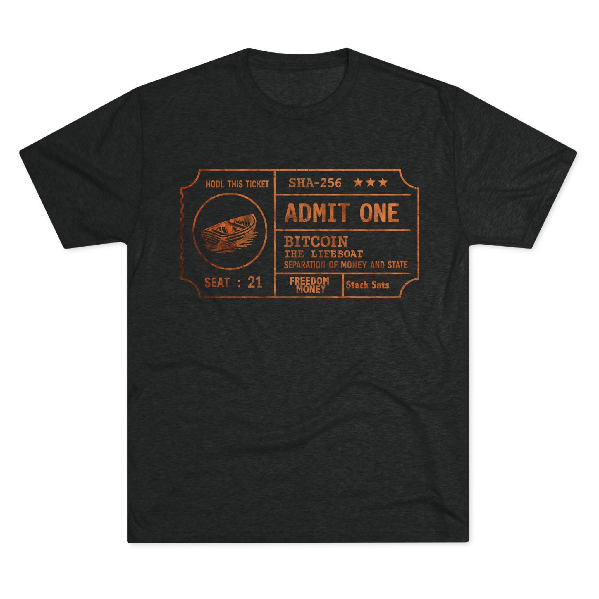 Bitcoin Admission Tee: Ultra Soft, Athletic fit, Modern Length