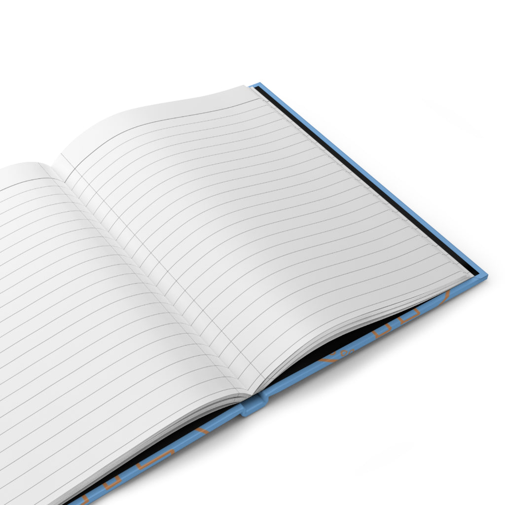 Hodl-Pad Bitcoin Hardcover Journal Orange on Blue