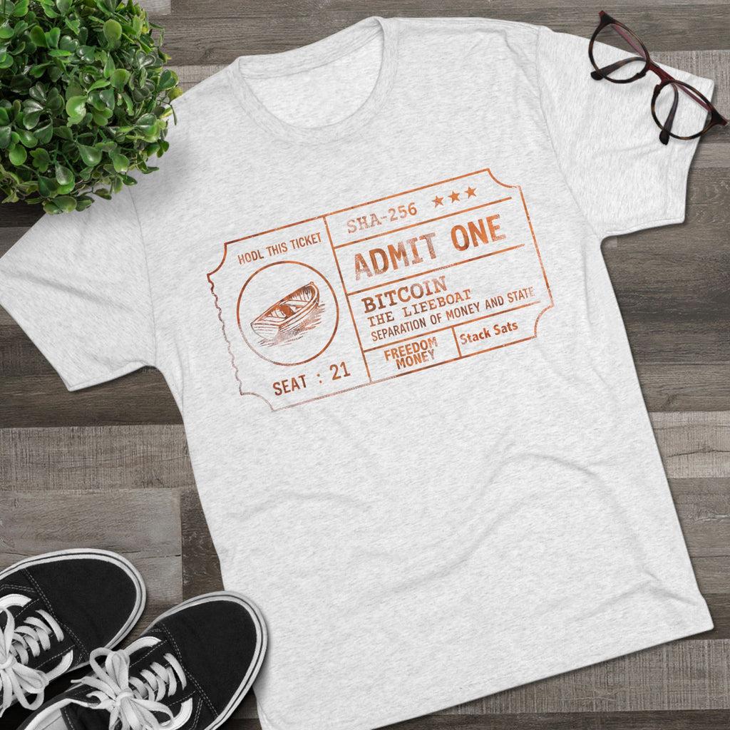 Bitcoin Admission Tee: Ultra Soft, Athletic fit, Modern Length